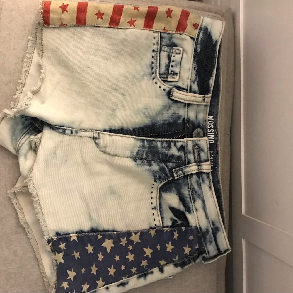 Mossimo American Flag High Rise Jean Shorts